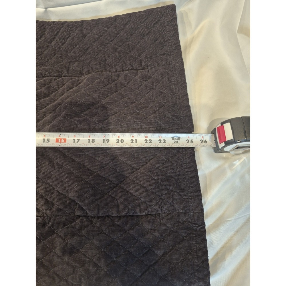 Vintage Black Corduroy Vest Quilted Lined Women's Medium Basic Edition 90s Retro - Picture 4 of 5